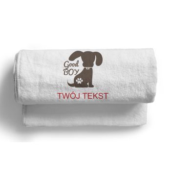 Psiocznik - ręcznik dla psiolubów z haftem szczeniak 100x50