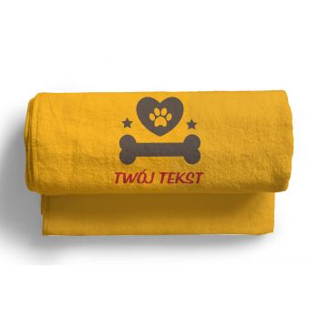 Psiocznik - ręcznik dla psiolubów z haftem kość, serce i łapka 100x50