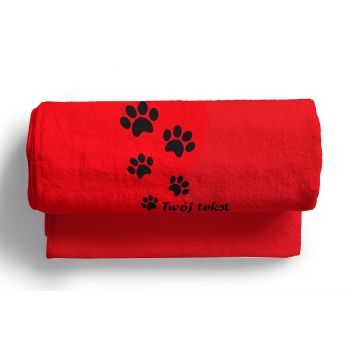 Psiocznik - ręcznik dla psiolubów z haftem wzór psich odcisków 100x50