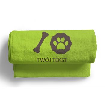 Psiocznik - ręcznik dla psiolubów z haftem kość i łapka 100x50