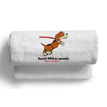Psiocznik - mały ręcznik po spacerku dla Psa Ręcznik 100x50 z haftem