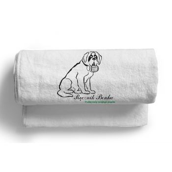Psiocznik - duży ręcznik dla Psa Bernardyn + Imię Psi Ręcznik 140x70 z haftem
