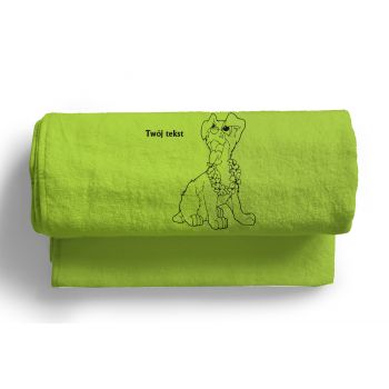 Psiocznik - mały ręcznik pies z własnym tekstem dla psa 100x50 z haftem