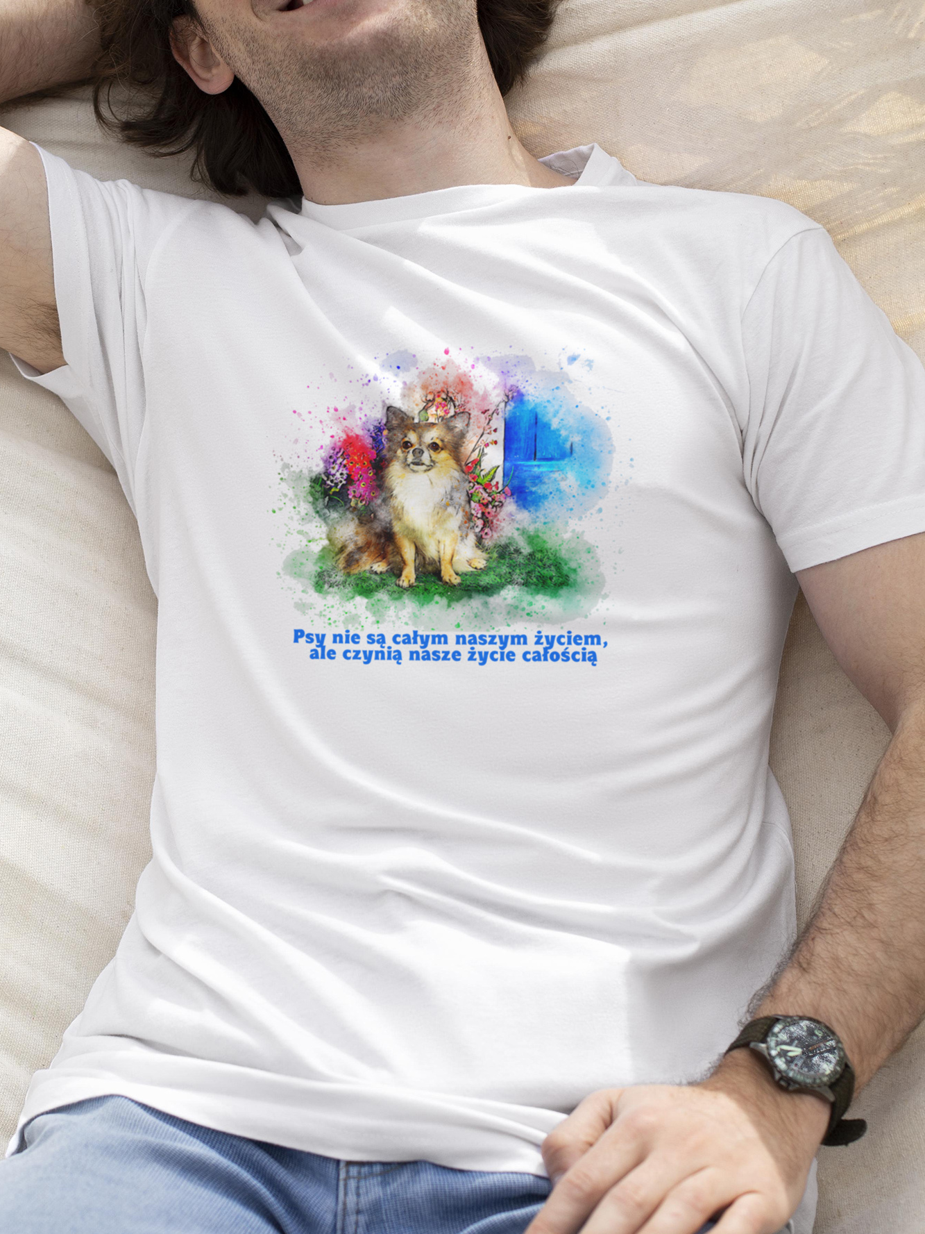 Damski t-shirt Psioszulka - Psy czynią nasze życie całością - Chihuahua
