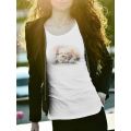 Damski t-shirt Psioszulka - Golden retriever - koszulka z portretem