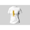 Damski t-shirt Psioszulka - Golden - uśmiechnij sie