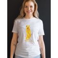 Damski t-shirt Psioszulka - Golden - uśmiechnij sie