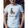 Męski t-shirt Psioszulka - owczarek collie - Bawimy sie?