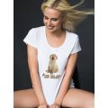 Damski t-shirt Psioszulka - golden retriever - Życie bez psa jest nudne