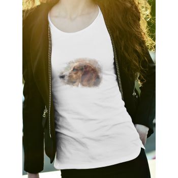 Damski t-shirt Psioszulka - Beagle - portret