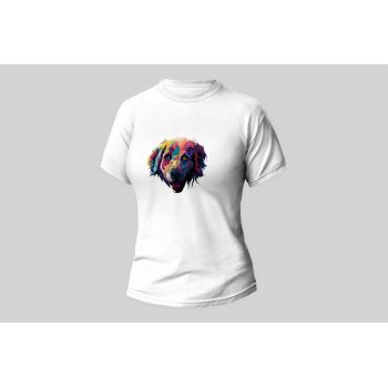 Damski t-shirt Psioszulka - koszulka z fajnym surrealistycznym wzorem psa