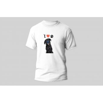 Męski t-shirt Psioszulka -  Pies z motylem na nosie - kocham psy