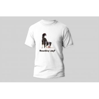 Męski t-shirt Psioszulka - owczarek collie - Bawimy sie?